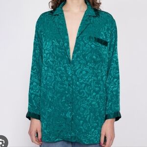 VICTORIA’S Secret Vintage Emerald Green Night Shirt